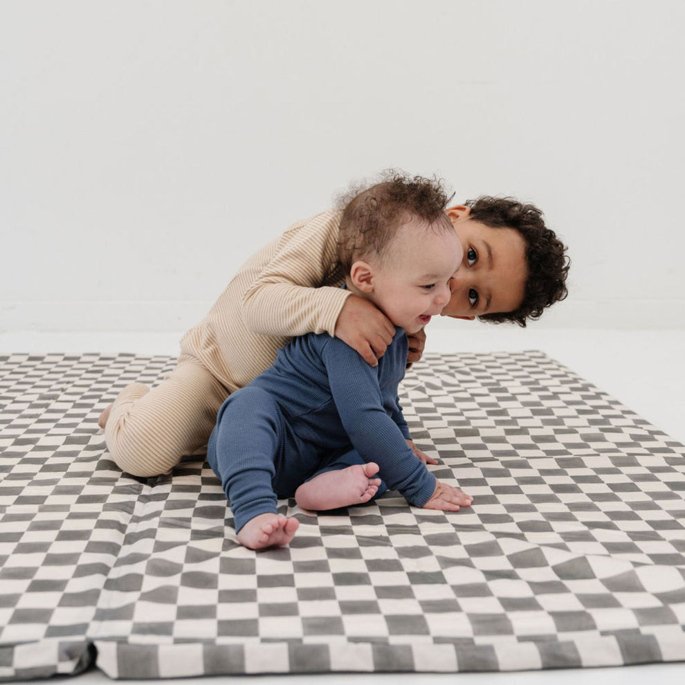 Imperfect | Checker Pepper Organic Cotton Mat