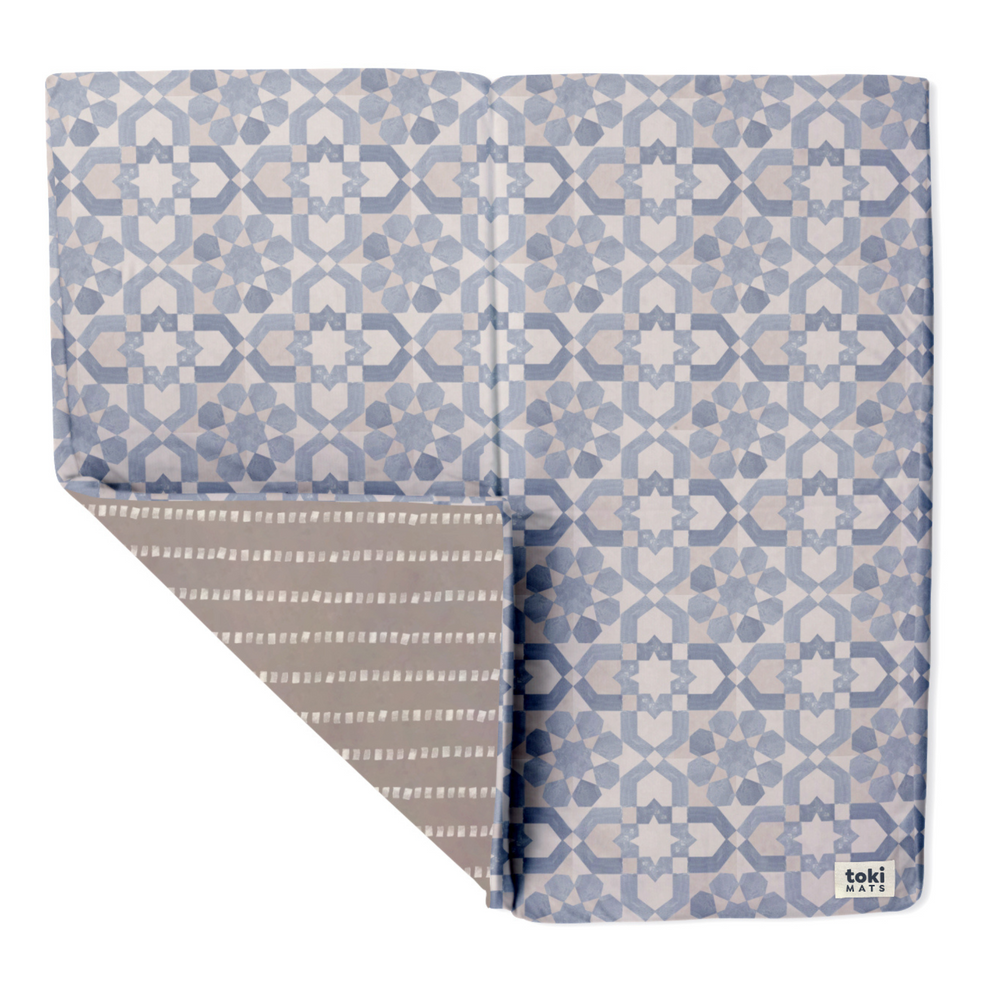 Imperfect | Blue Tile Organic Cotton Mat