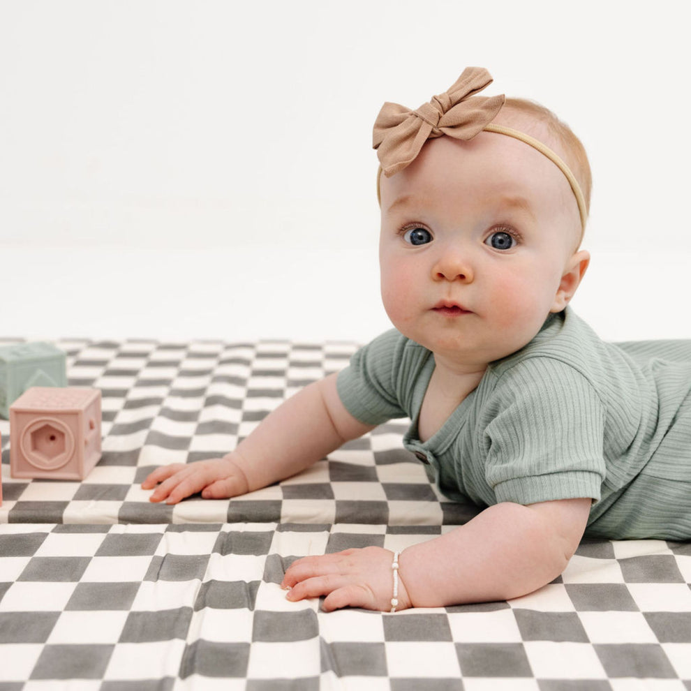 Imperfect | Checker Pepper Organic Cotton Mat