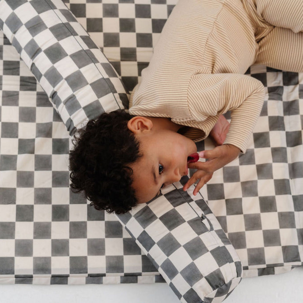 Imperfect | Checker Pepper Organic Cotton Mat