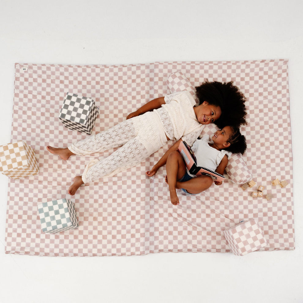 Imperfect | Checker Gumdrop Organic Cotton Mat