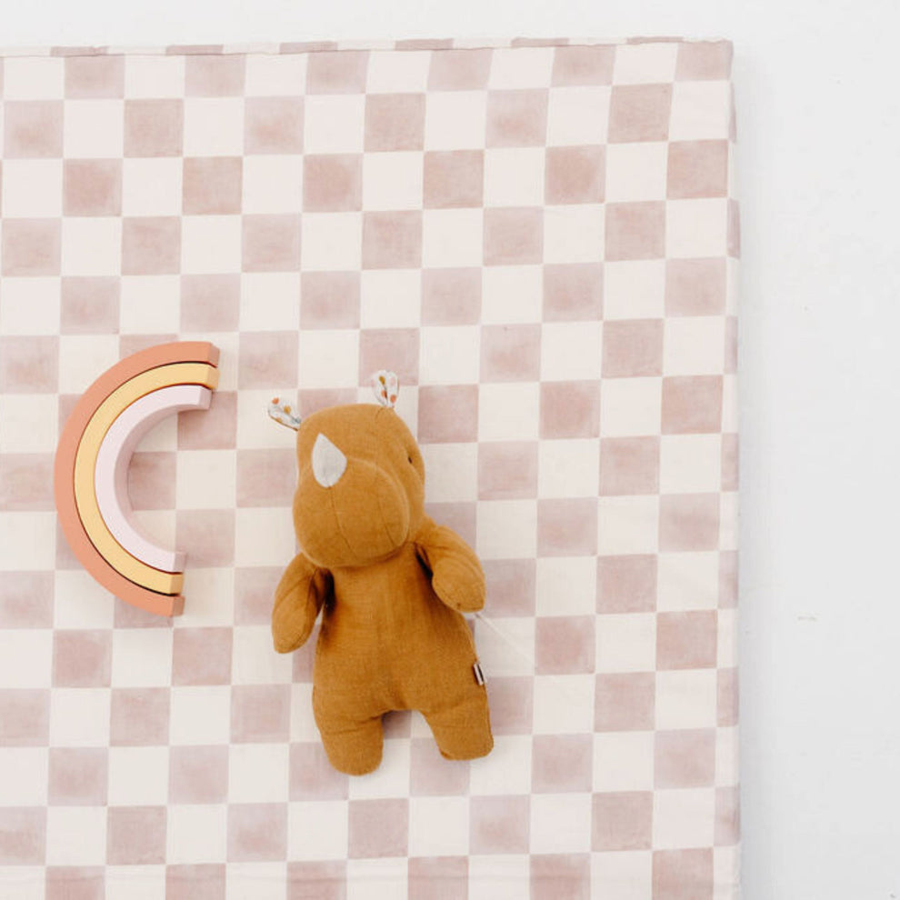 Imperfect | Checker Gumdrop Organic Cotton Mat
