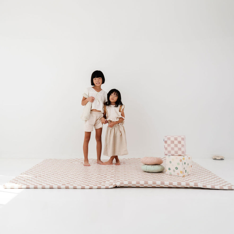 Checker Toffee Vegan Leather Mat