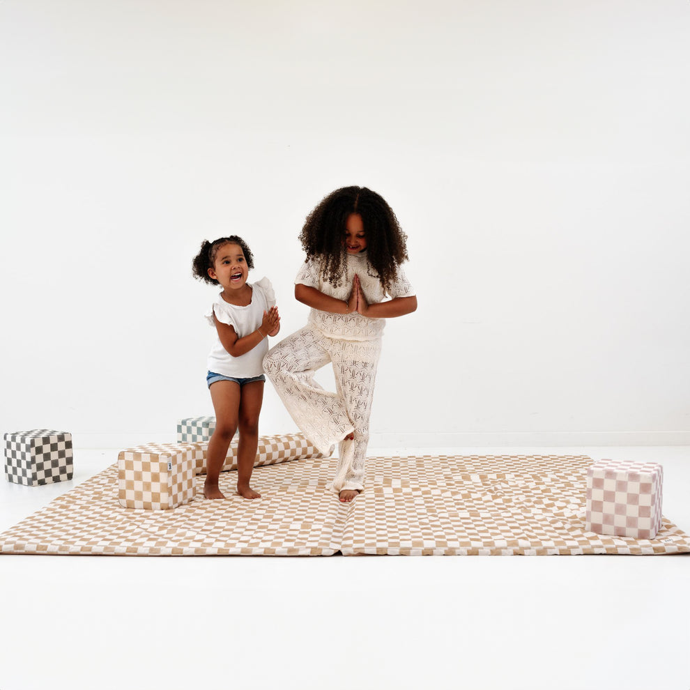 Imperfect | Checker Toffee Organic Cotton Mat