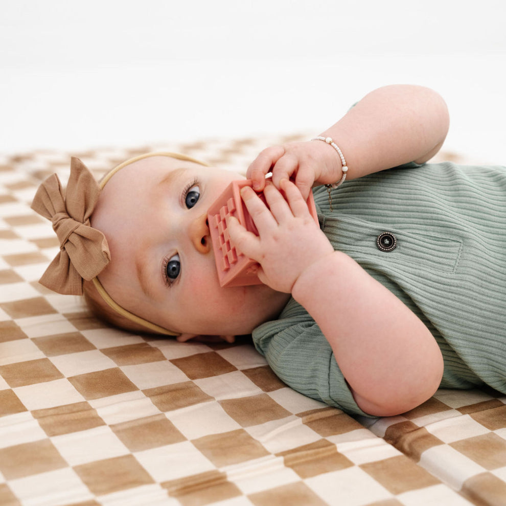Imperfect | Checker Toffee Organic Cotton Mat