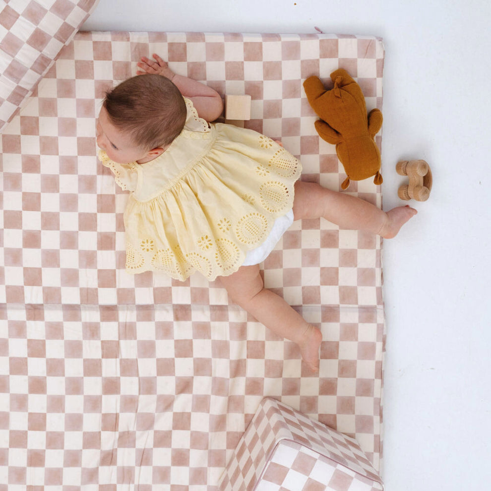 Imperfect | Checker Gumdrop Organic Cotton Mat