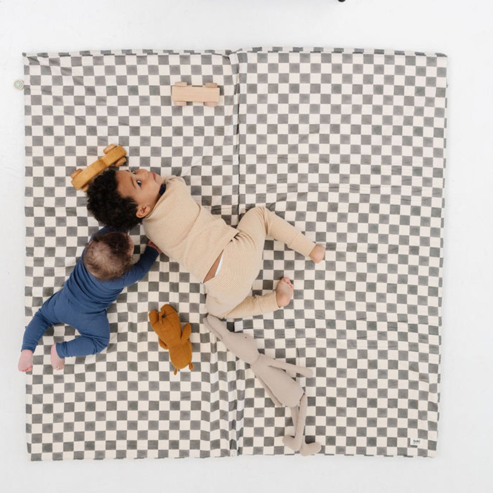 Imperfect | Checker Pepper Organic Cotton Mat