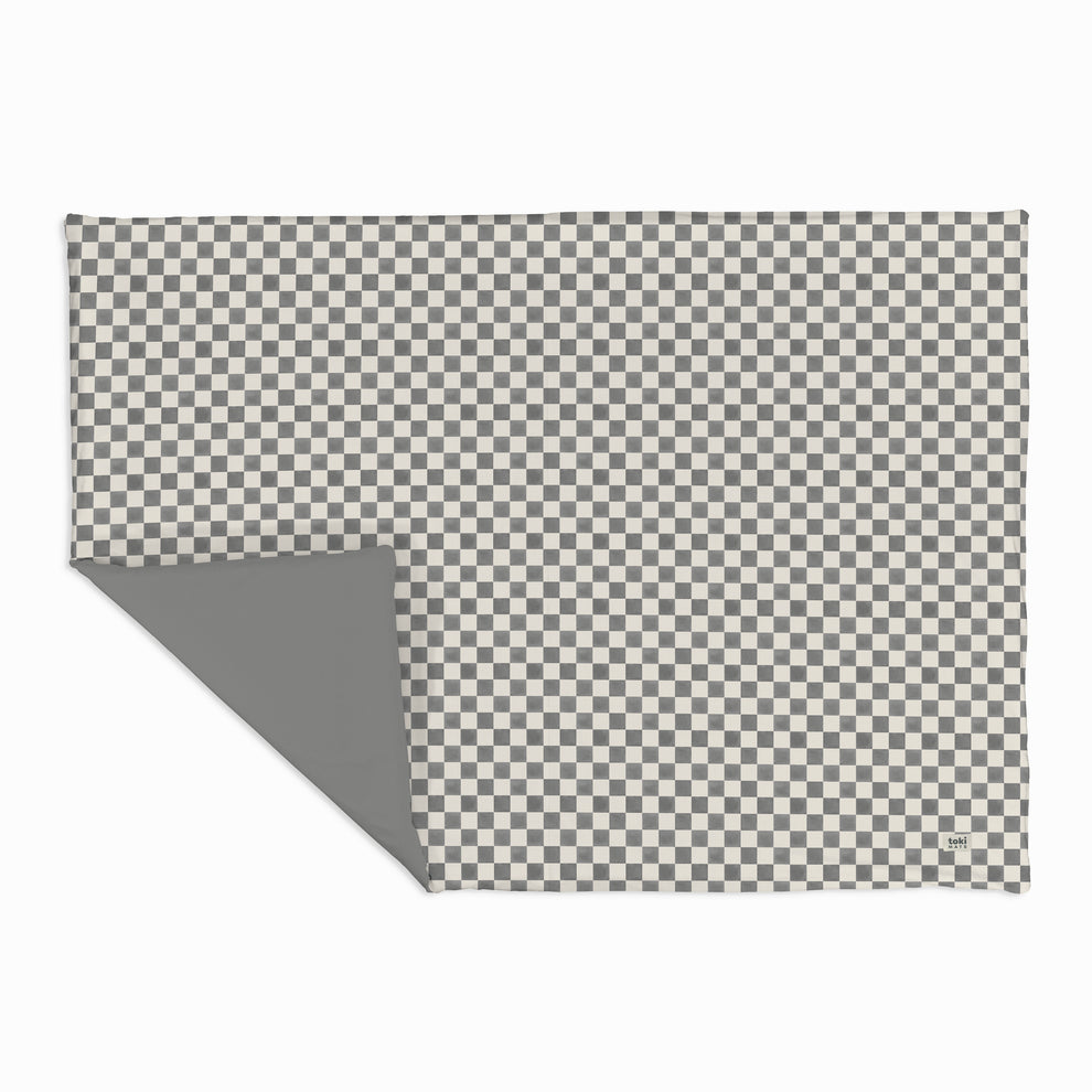 Imperfect | Checker Pepper Organic Cotton Mat