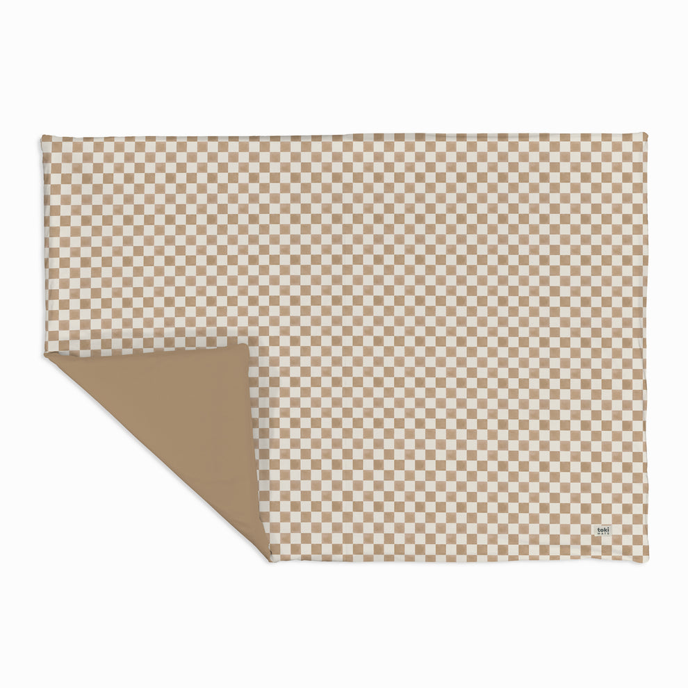 Imperfect | Checker Toffee Organic Cotton Mat