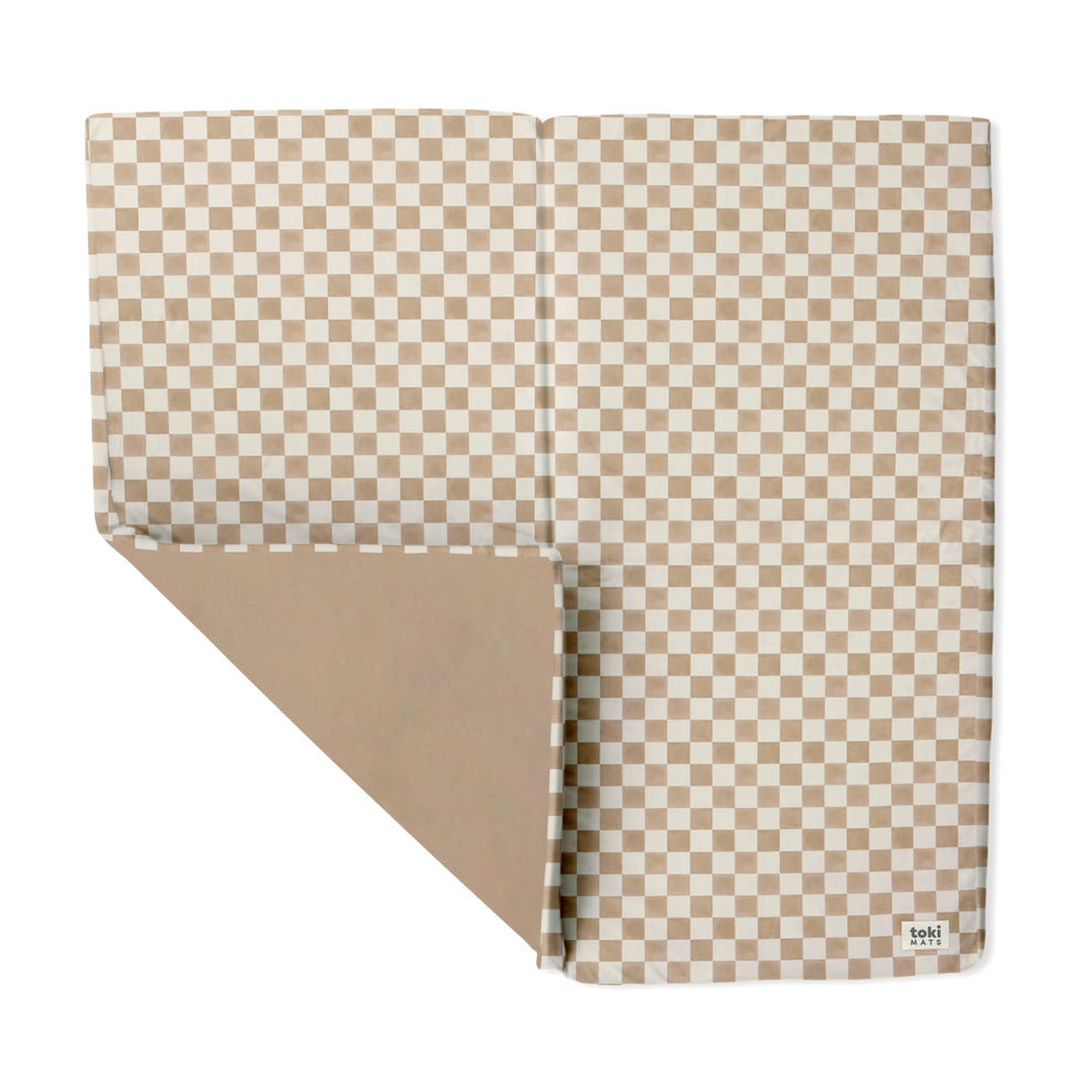 Imperfect | Checker Toffee Organic Cotton Mat