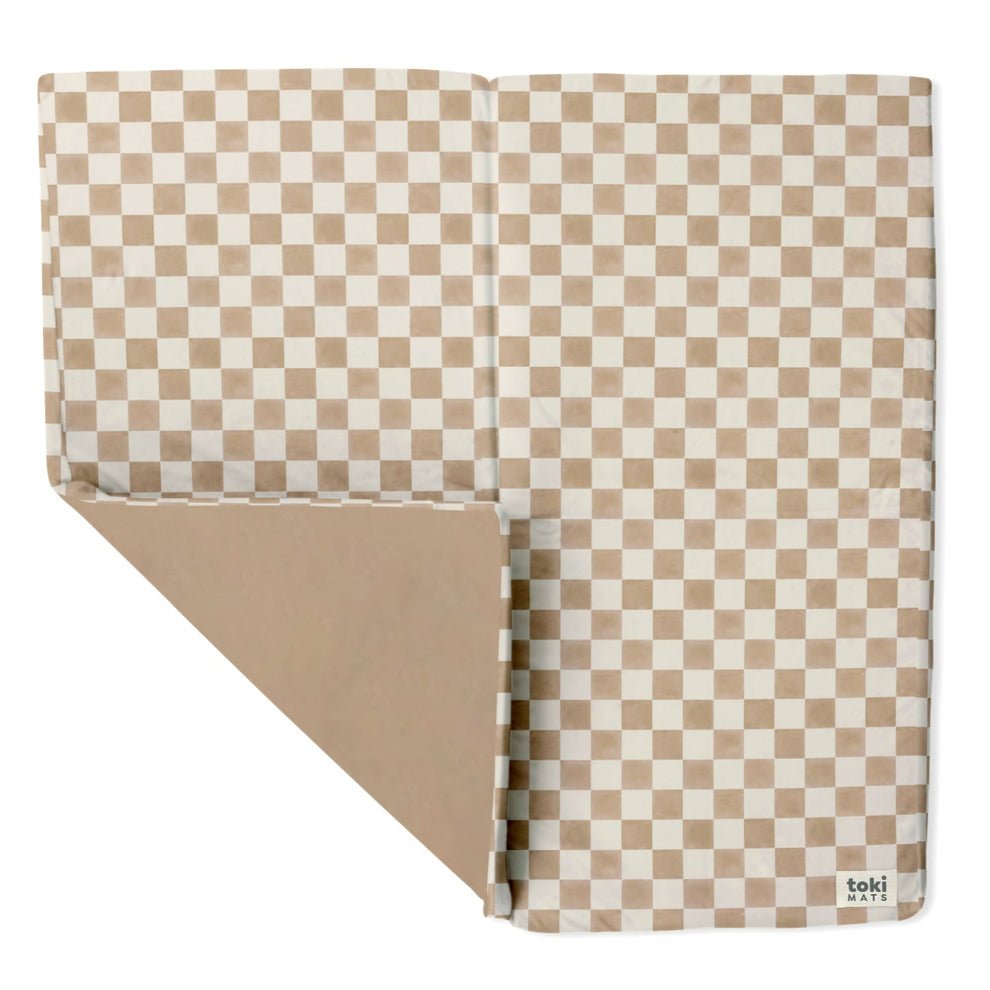 Imperfect | Checker Toffee Organic Cotton Mat