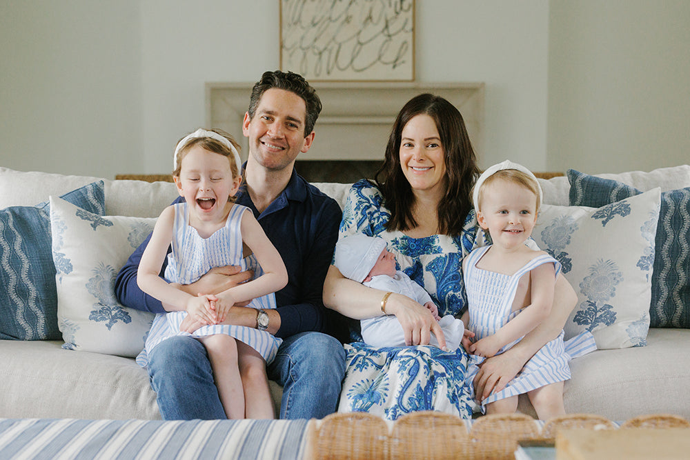 danielle moss with her husband and three children