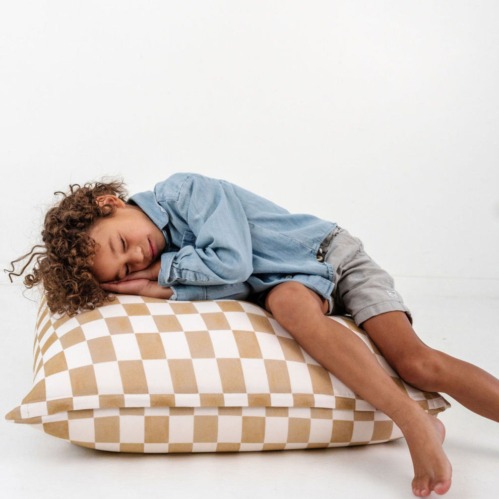 Checker Toffee Bean Bag Cover