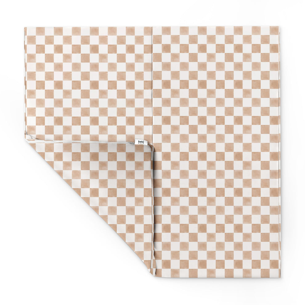 Imperfect | Checker Toffee Vegan Leather Mat