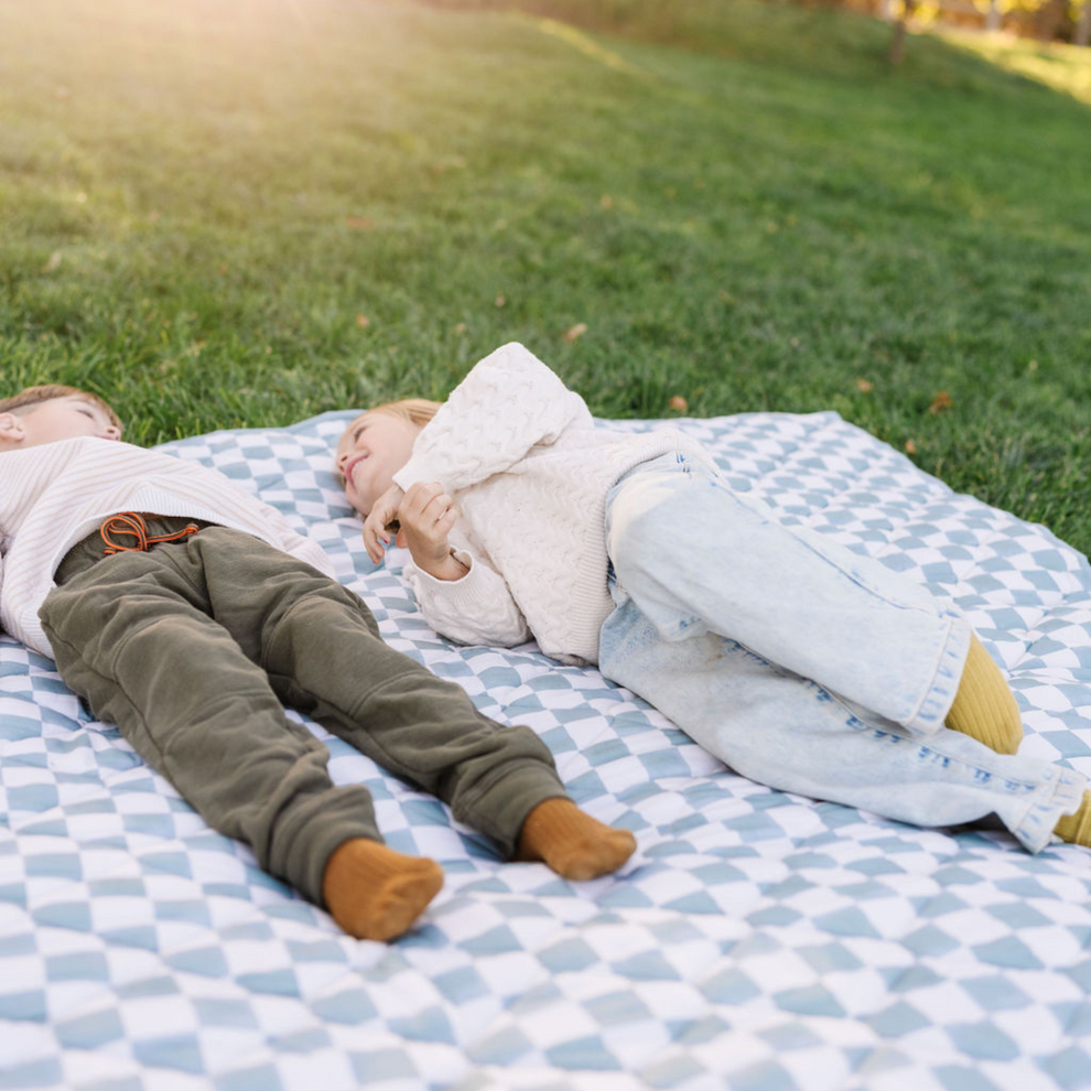 Checker Matcha Picnic Blanket