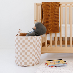 Checker Toffee Storage Basket