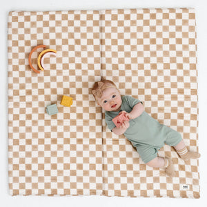 Checker Toffee Organic Cotton Cover