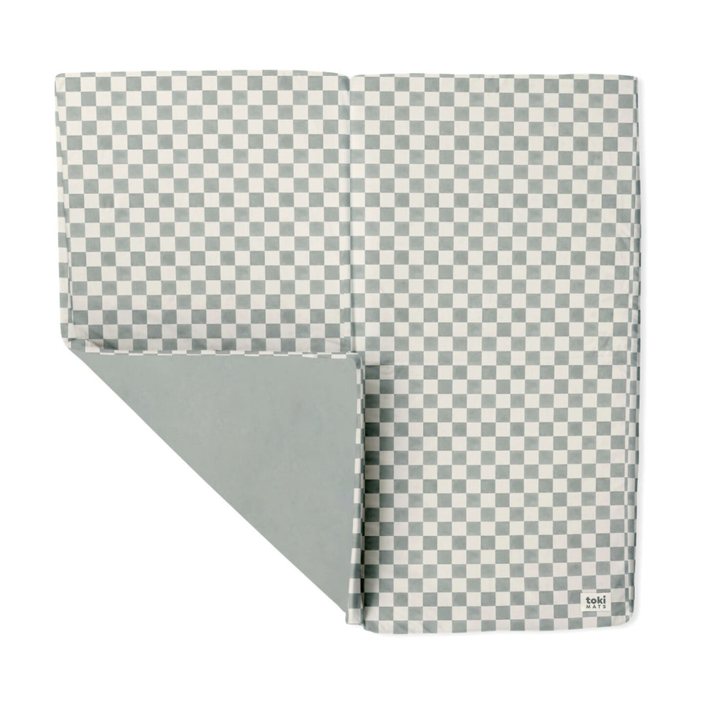 Imperfect | Checker Matcha Organic Cotton Mat