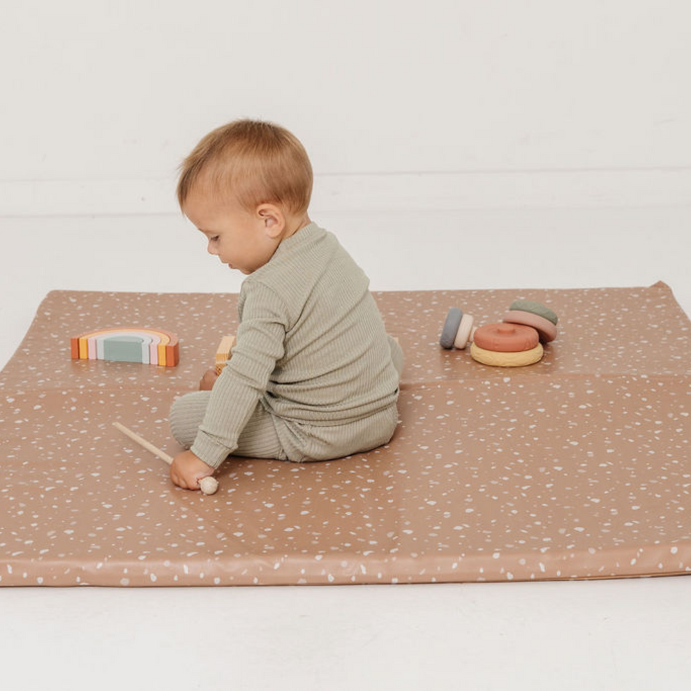 Terrazzo Clay Vegan Leather Mat