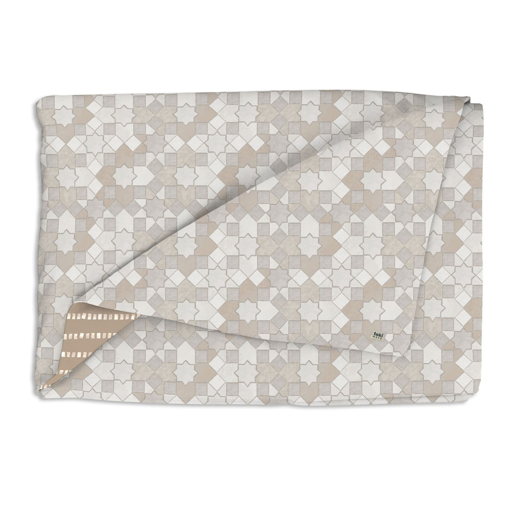 Grey Mosaic Organic Cotton Cover