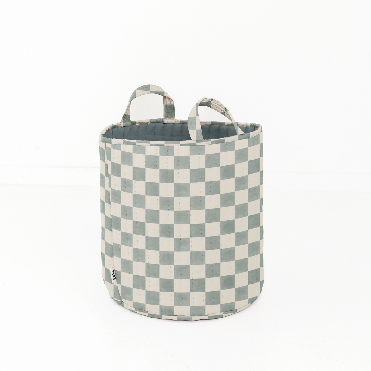 Checker Matcha Storage Basket