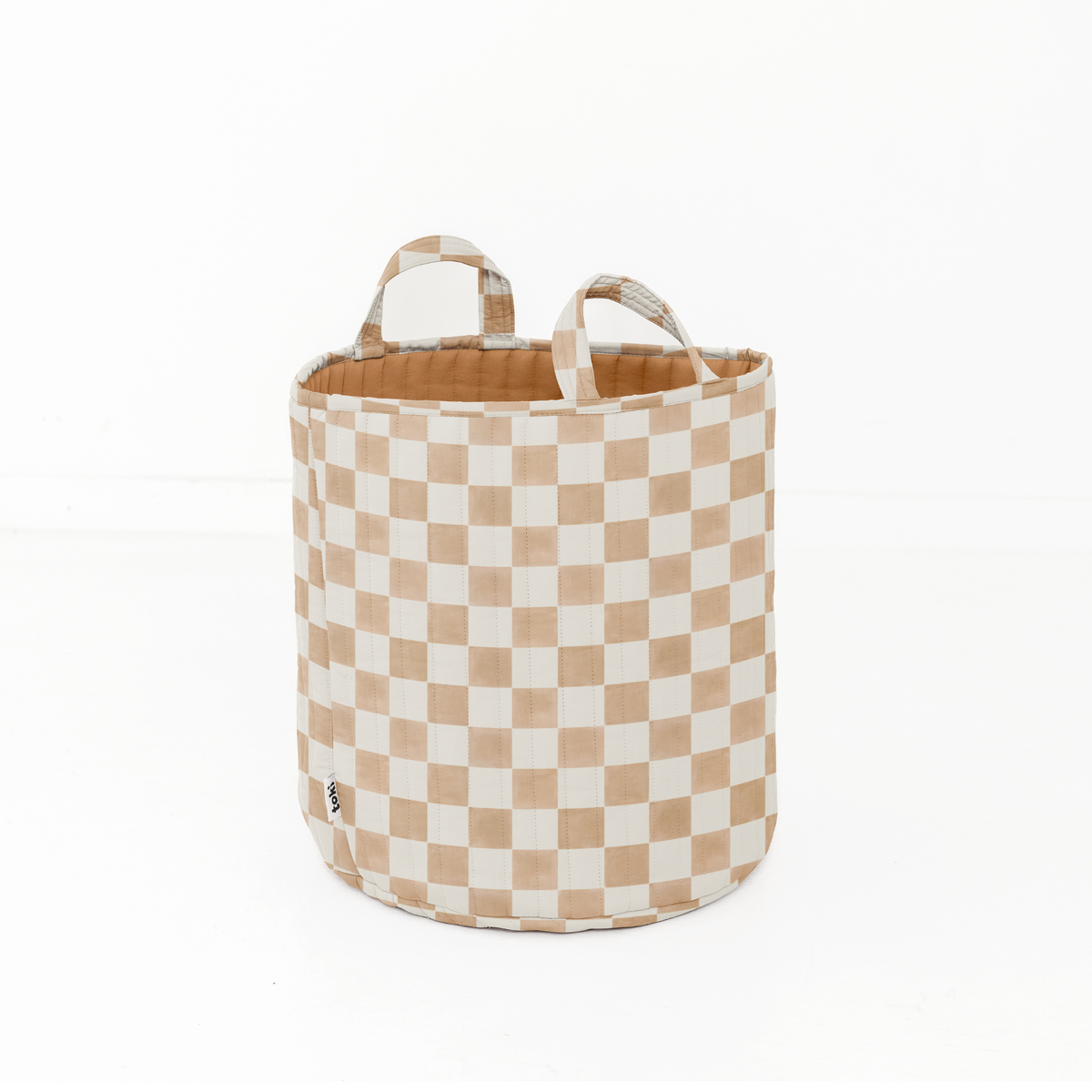 Checker Toffee Storage Basket