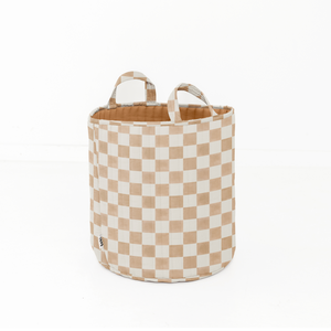 Checker Toffee Storage Basket