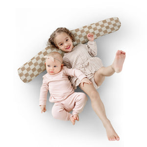 Checker Toffee Support Pillow