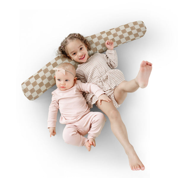 Checker Toffee Support Pillow