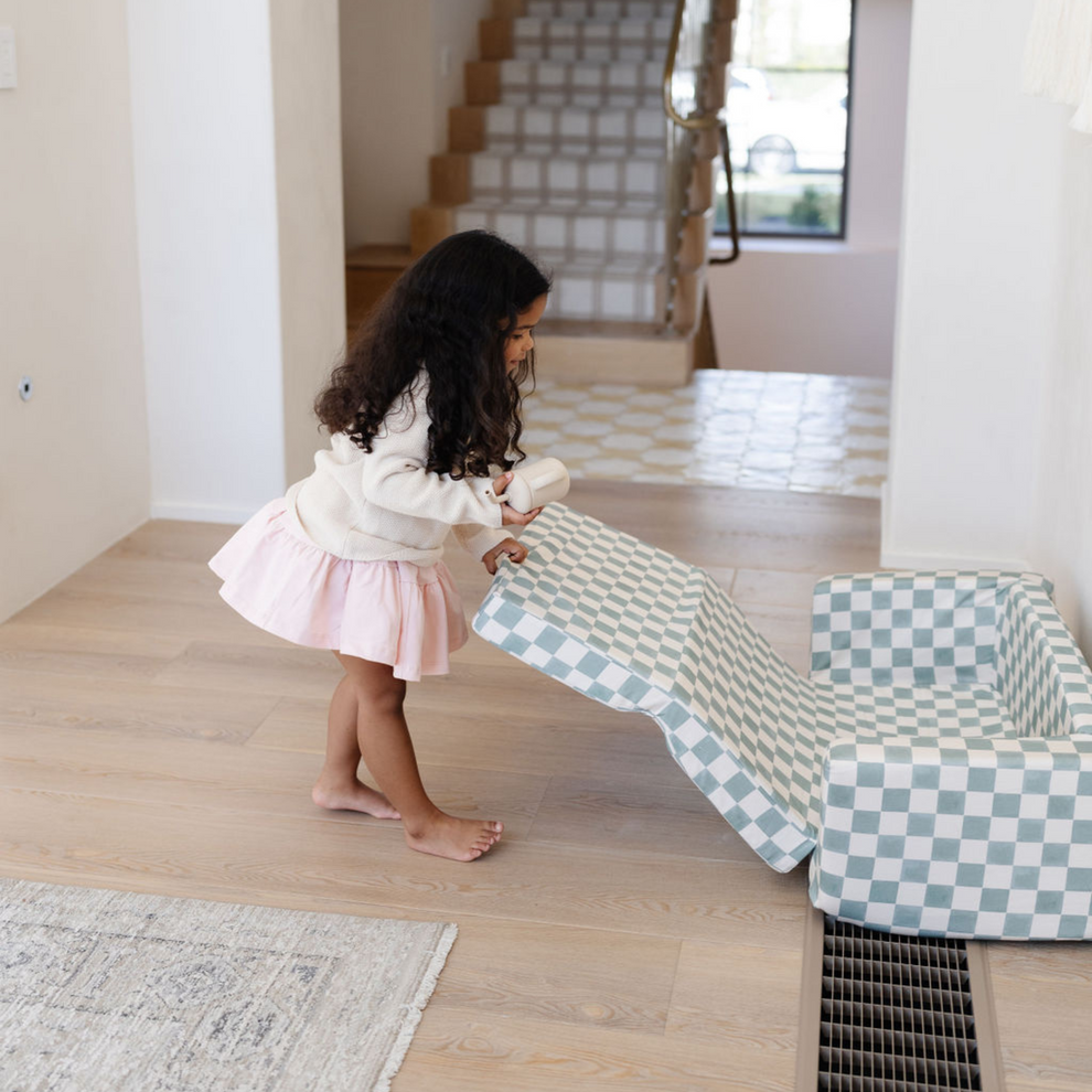 Checker Matcha Play Couch Cover