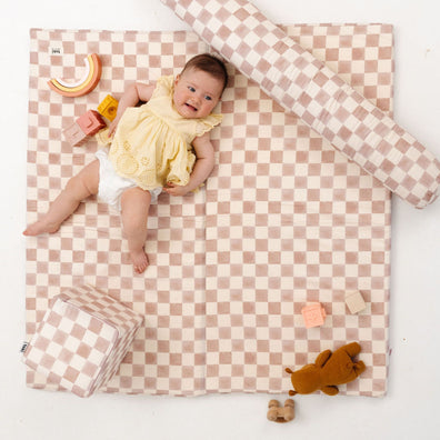 Checker Gumdrop Organic Cotton Mat