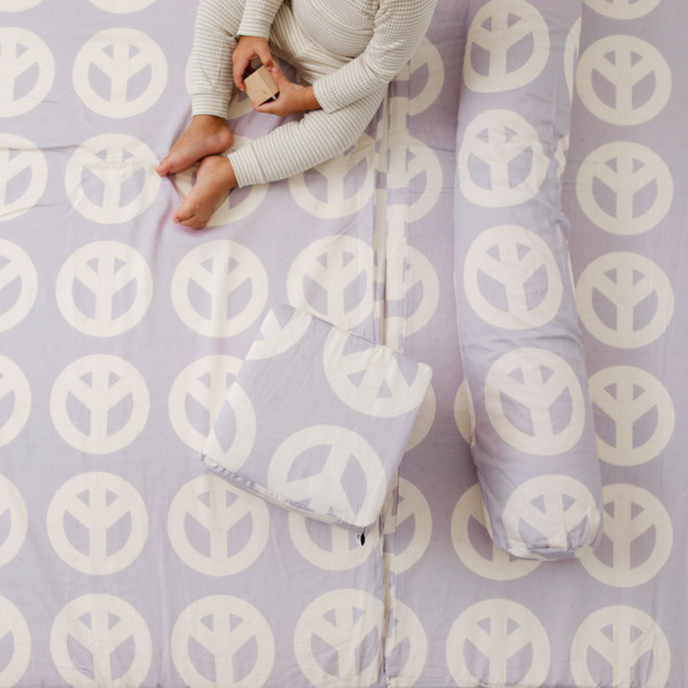 Imperfect | Lavender Peace Sign Play Cube Cover