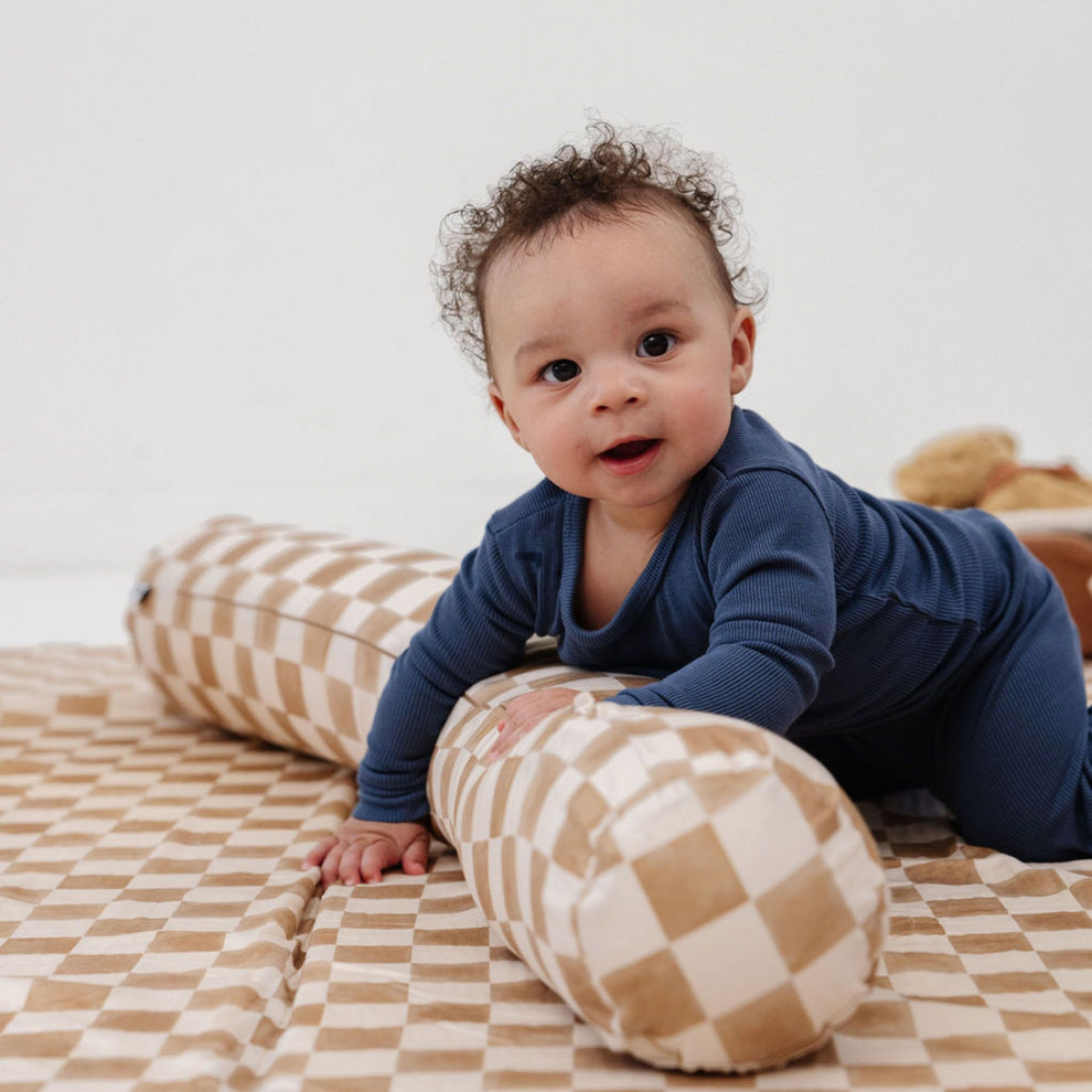 Checker Toffee Support Pillow Cover