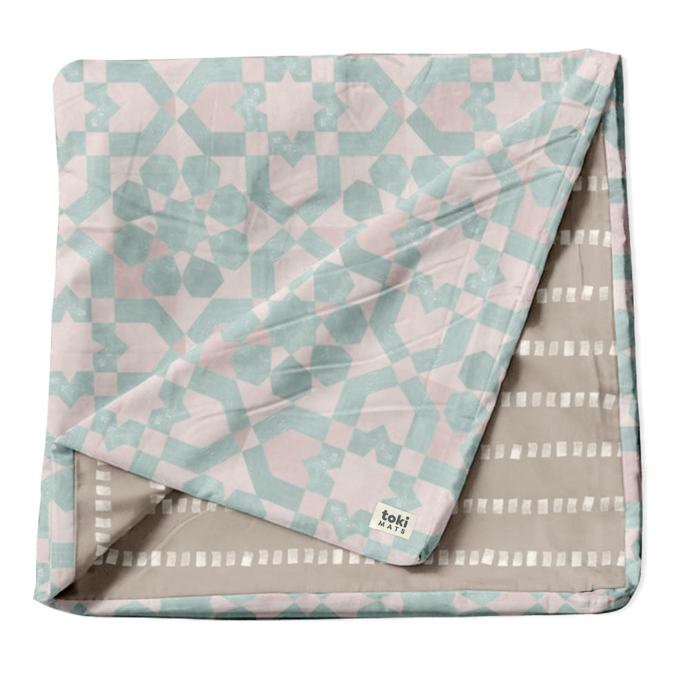 Green Tile Organic Cotton Cover