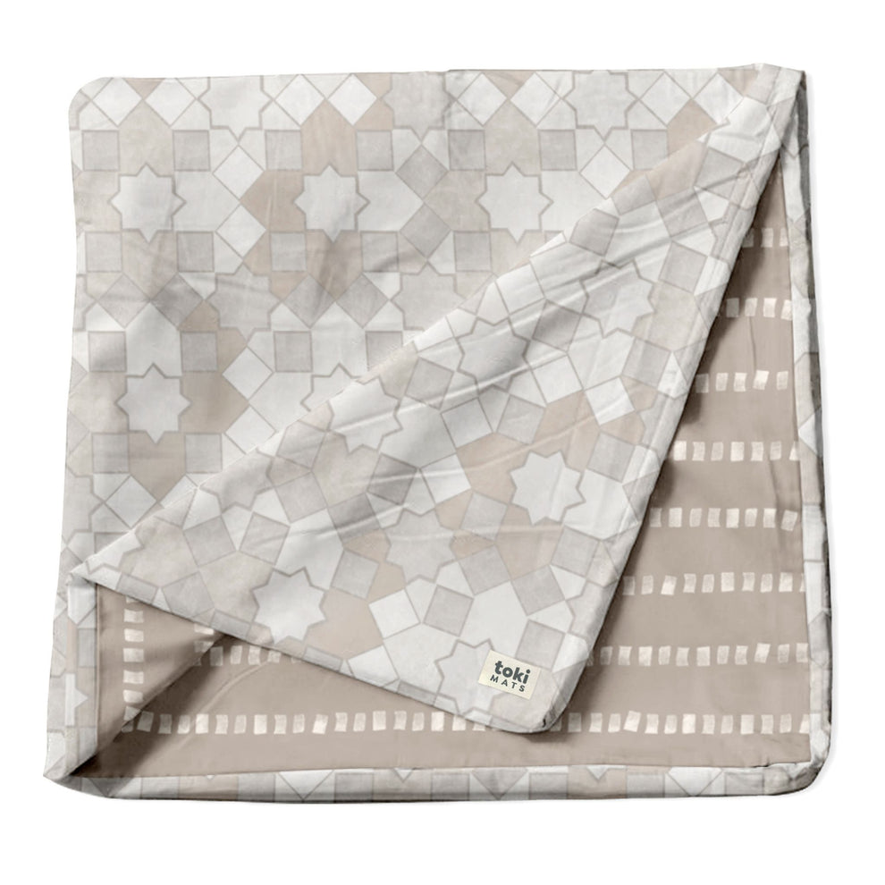 Grey Mosaic Organic Cotton Cover