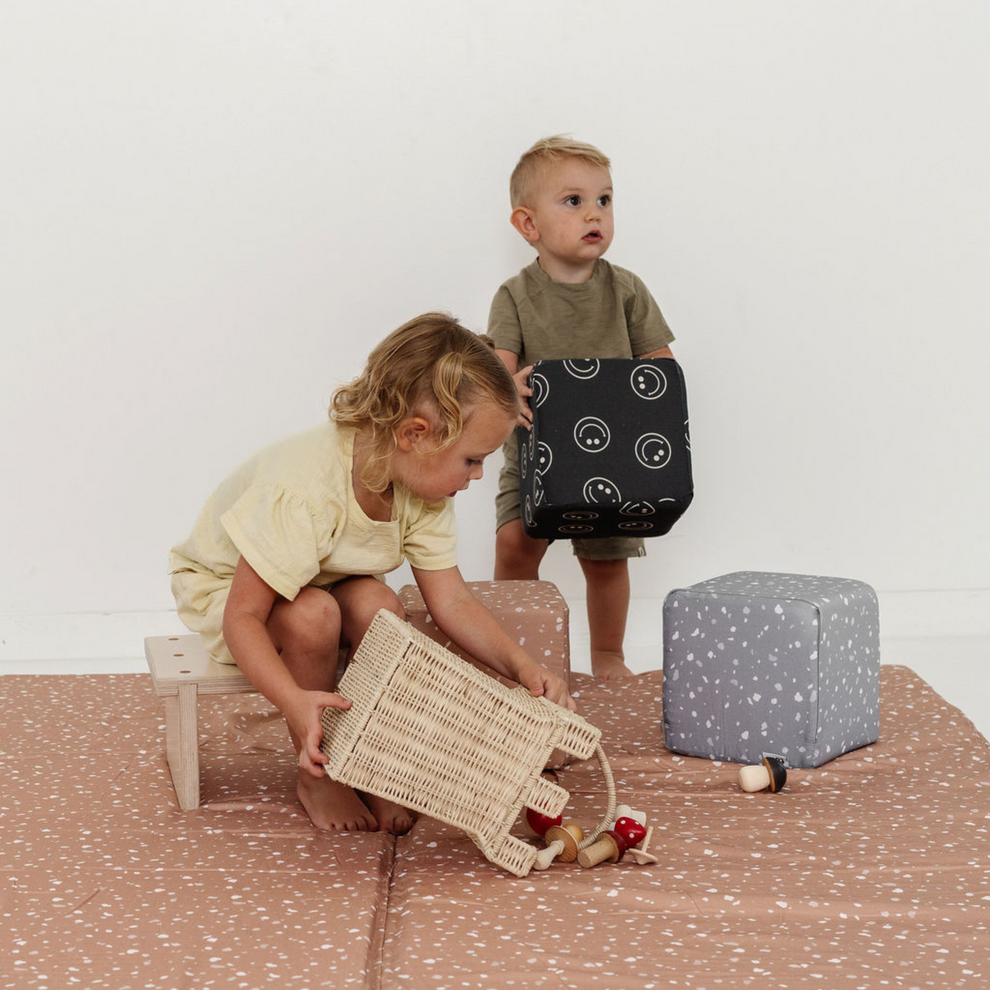 Terrazzo Slate Play Cube Cover