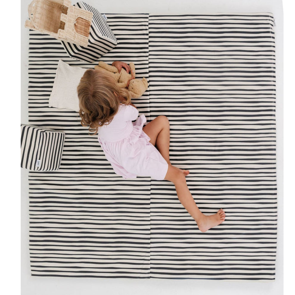 Bold Stripe Vegan Leather Mat