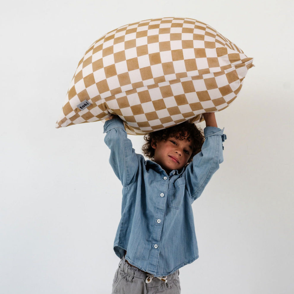 Checker Toffee Bean Bag Cover