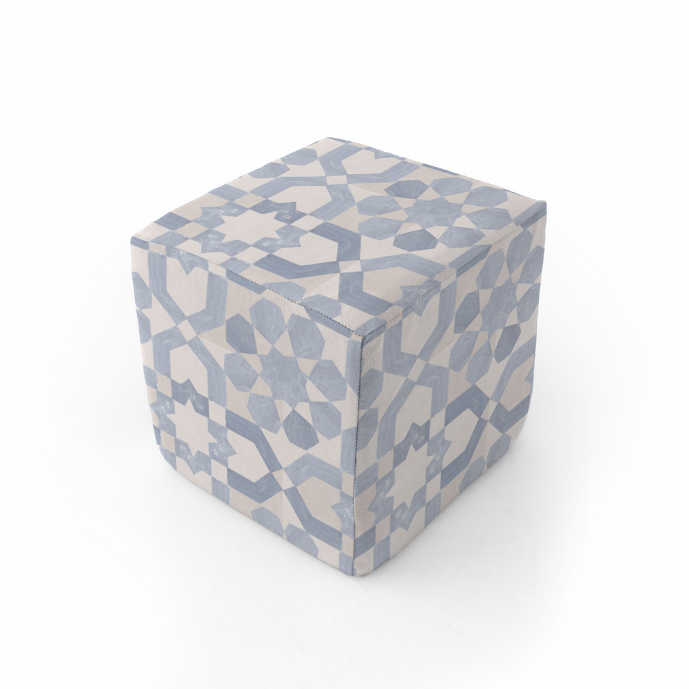 Blue Tile Play Cube Cover