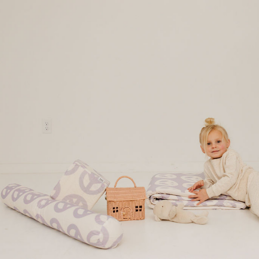 Imperfect | Cream Peace Sign Support Pillow Cover