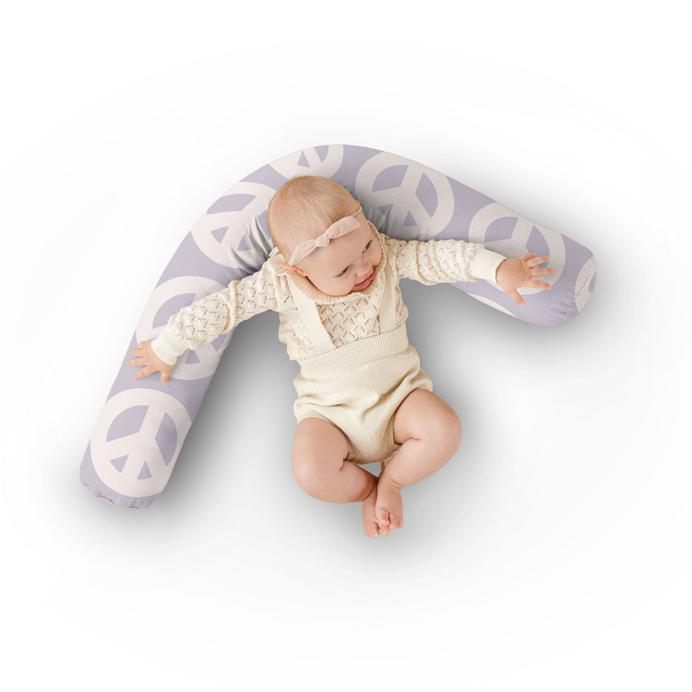 Imperfect | Lavender Peace Sign Support Pillow