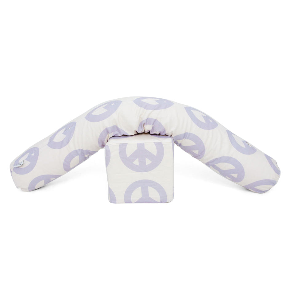 Cream Peace Sign Support Pillow Cover